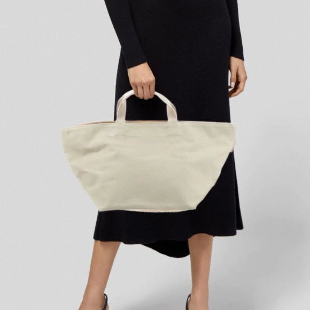 Max Mara Khaki Green Top Handle Canvas Medium Bag